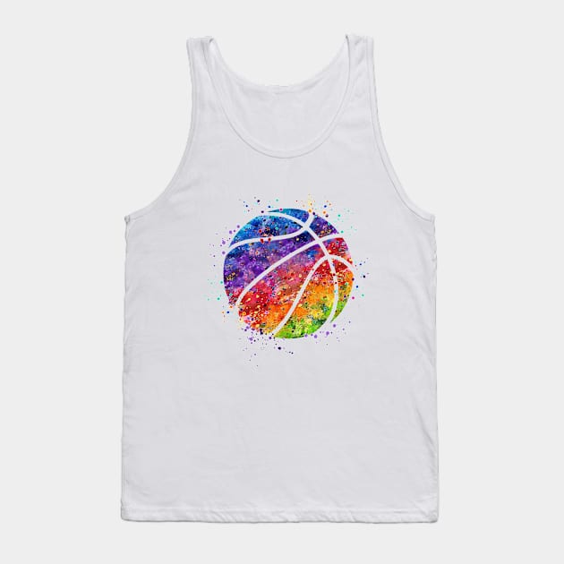 Basketball Ball Colorful Watercolor Tank Top by LotusGifts